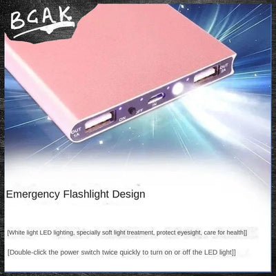 BCAK Ultra-thin power bank 20000mah portable power bank fast charging small and large capacity suitable for Android mobile