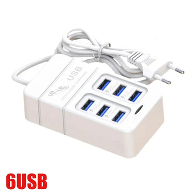 35W Charger 6 USB Out PD Type C Super Charge Quick Wall Chargers USB  Adapter Mobile Phone EU US Plug USB Type C Charger