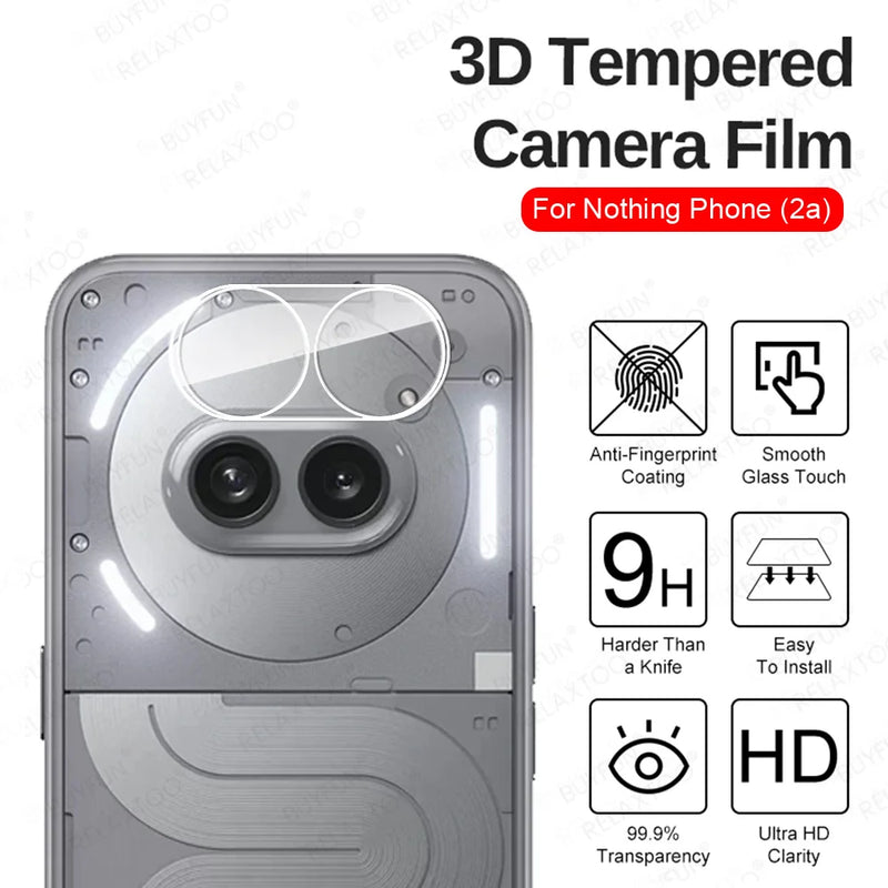 3D Clear Camera Temmpered Glass For Nothing Phone (2a) Plus Lens Cover Protector Case On CMF Phone 1 2a 2aPlus Phone1 Phone2a 5G