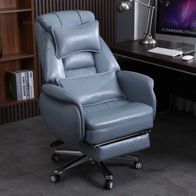 European Reclining Office Chairs Light Luxury Comfortable Lifting Boss Chair Home Office Computer Chairs Bedroom Gaming Chair A