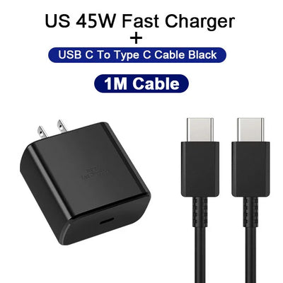 45W USB C Charger Original Charger PD Fast Charge For Samsung Galaxy S22 S23 A54 Ultra Xiaomi 13 11 Mobile Phone Charger Adaptor