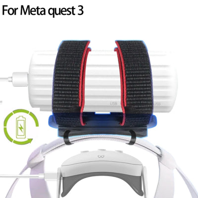 Headband Battery Back Clip Holder for META Quest 3  PowerBank Fixed Strap Belt