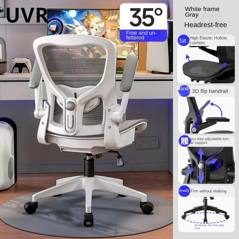 UVR Gaming Computer Chair Ergonomic Design Armchair Furniture Lift Adjustable Recliner Comfortable Mesh Staff Office Chair