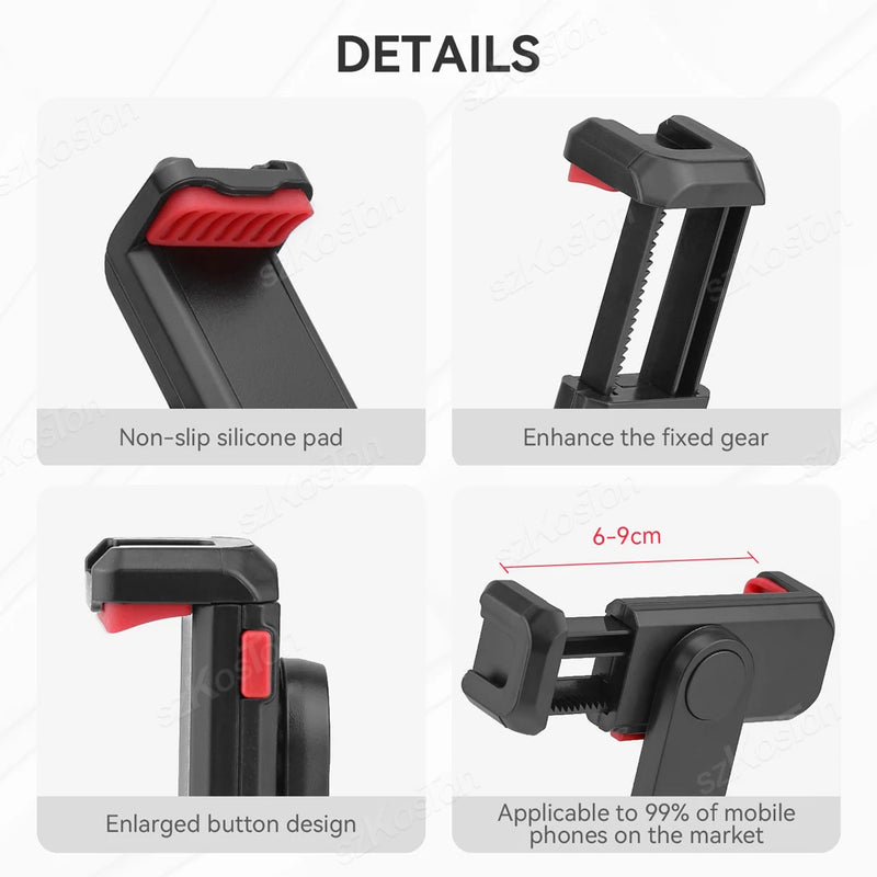 Camera Phone Mount Tripod Holder Dual Cold Shoe Smartphone Vlog Holder DSLR Hot Shoe Phone Mount for iPhone Cell Vlog Photograph