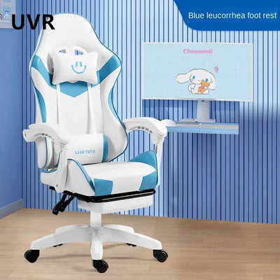 UVR Home Gaming Chair Female Anchor Live Broadcast Room Swivel Chair Ergonomic Backrest Chair Professional Computer Game Chair