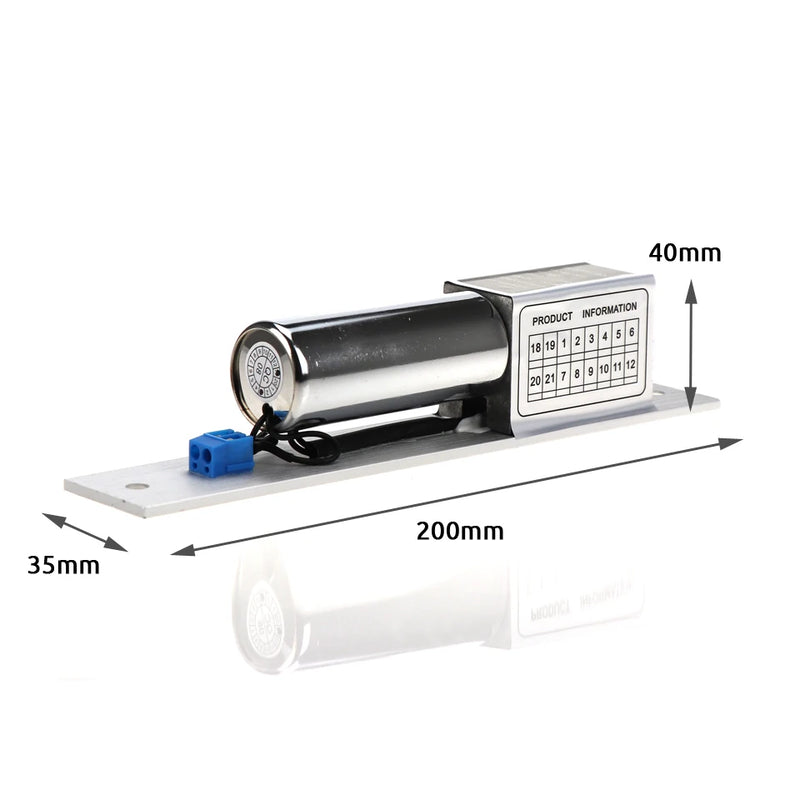 Electric Bolt Lock 2-Lines DC 12V Stainless Steel Heavy-duty Fail-Safe Drop Door Access Control Security