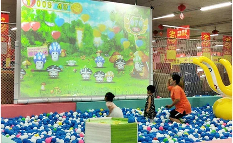 Small Business Game Center Interactive Floor / Wall Projector 3D Projection Software Kids Playing Games For Shopping Mall