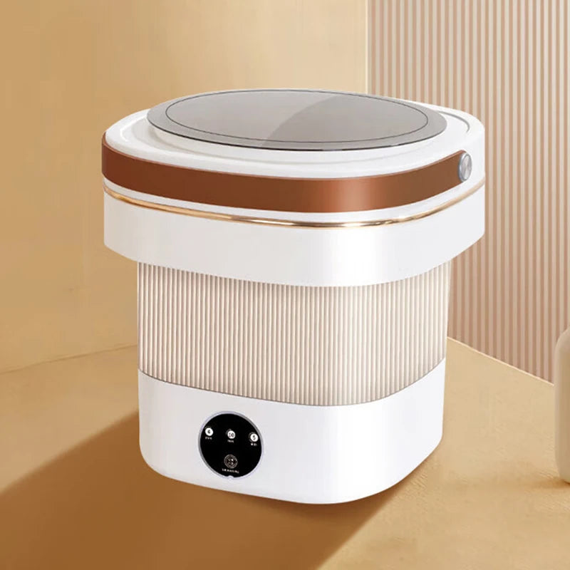 9L Mini Folding Portable Washing Machines Tourist with Centrifuge Dryer Small Underwear Washer for Clothes Sock Bra Home Travel