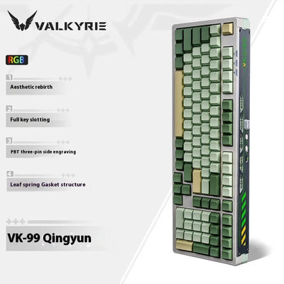 VALKYRIE VK99 Gamer Mechanical Keyboard Hot Swap 3 Modes Keyboards Bluetooth Wireless Keyboards Custom RGB Laptop Gaming Keyboar