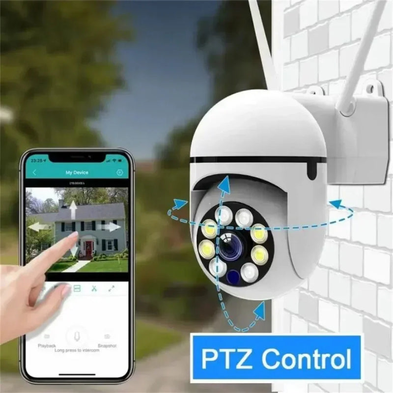 8MP Wireless Security Surveillance PTZ Camera Wifi IP Outdoor 4X Zoom Cameras AI Human Tracking Two-way Audio HD Night Color Cam