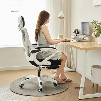 Nordic Minimalist Computer Chair Home Bedroom Gaming Chair Sedentary Comfort Office Ergonomic Office Chairs Backrest Armchair