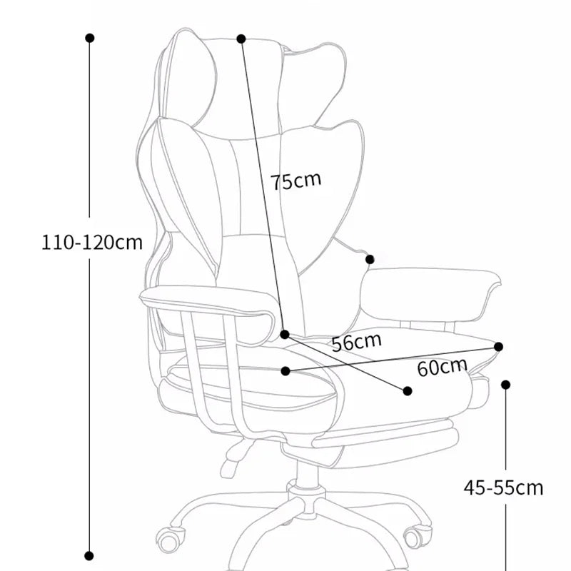 Comfy Modern Office Chair Beautiful Footrest Swivel ﻿pillow Gaming Chair Stylish High Back Chaise De Bureau Office Furniture