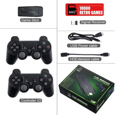 M8 Video Game Consoles 4K 2.4G Double Wireless 10000 Games 64G Retro Classic Gaming Gamepads TV Family Controller For PS1/GBA/MD