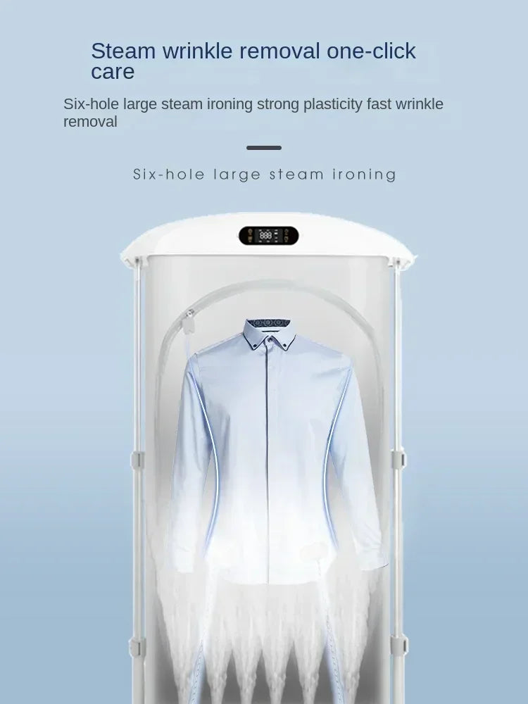 High-Power Foldable Garment Steamer with Automatic Wrinkle Remover, Smart Standing Dryer for Home Use