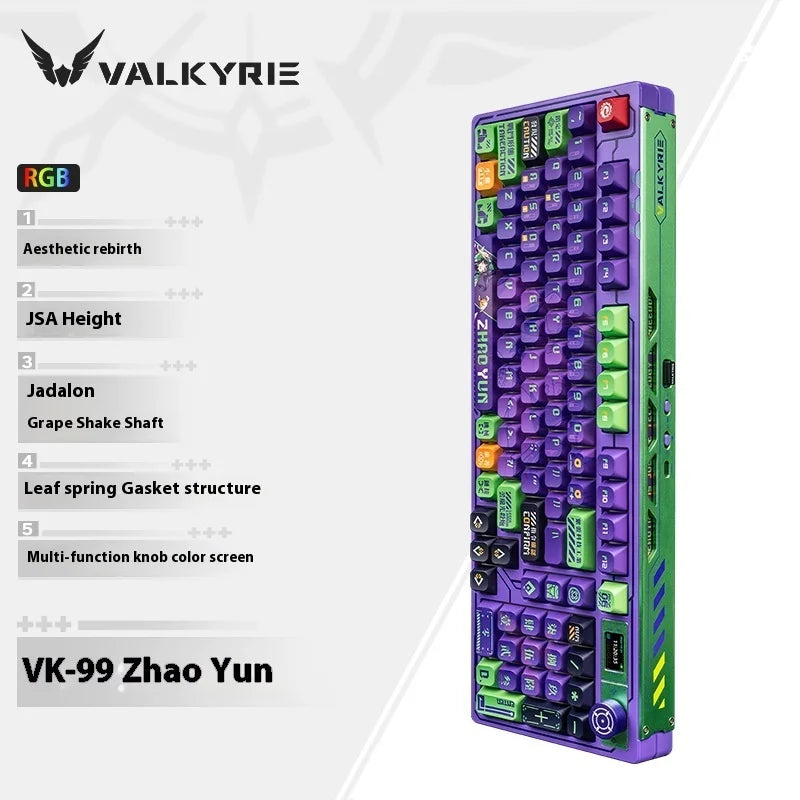 VALKYRIE VK99 Gamer Mechanical Keyboard Hot Swap 3 Modes Keyboards Bluetooth Wireless Keyboards Custom RGB Laptop Gaming Keyboar