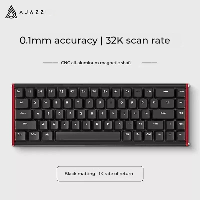 AJAZZ ALUX68 Magnetic Switch Mechanical Keyboard Aluminum Alloy Wired 8K Hot Swap RGB Low Latency RT Custom Gaming Keyboard Gift