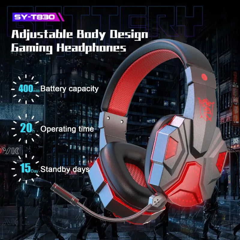 Game Headphone Music Enjoyment Headphones High-quality Gaming Headset with Noise Cancelling Mic Led Light Surround for Immersive