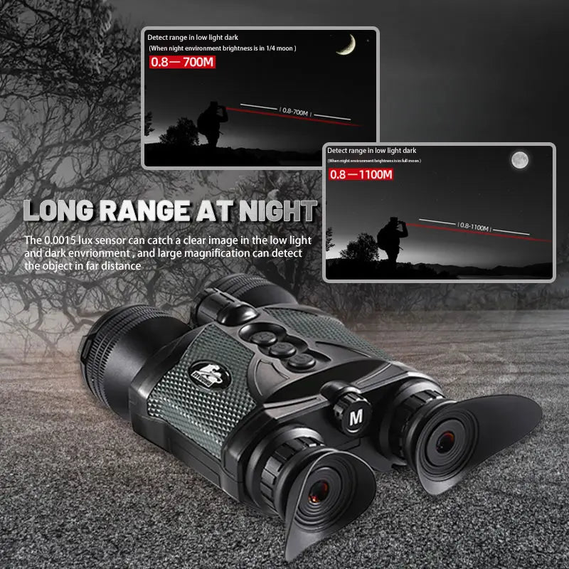 New B03V-6.5-39X50 Digital Night Vision Binoculars with 10-600m Laser Rangefinder Long Range in Night Observation for Hunting