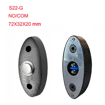 Door Exit Release Button with Zinc Alloy Panel LED NO NC COM Push Switch for Access Control System