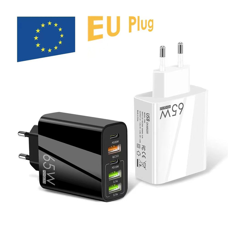 5 port  EU Standard USB  for All Phone Travel Portable Mobile Plug Charger Power Adapter Universal