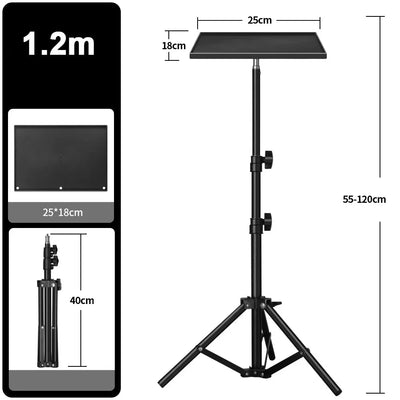 Projector Bracket Travel Tripod Stand Extendable Tabletop Floor Projector Stand For DSLR Camera Laptop Platform Holder Outdoor