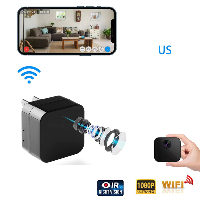 Mini Camera Clock Full HD 1080P Wireless Wifi Control IR Night Vision View DVR Camcorder Home Surveillance Monitor Video