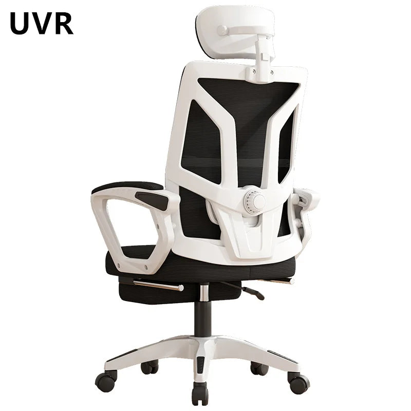 UVR Home Computer Chair Reclining Mesh Staff Chair Ergonomic Comfort Office Chair Latex Foam Cushion Rotating Gaming Chair