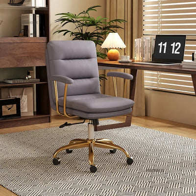 Italian Leather Office Chairs Office Meeting Computer Chair Light Luxury Designer Backrest Armrest Home Bedroom Gaming Chair