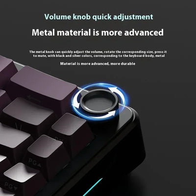 Weikav WK68 Wireless RGB Hot Swap Gaming Mechanical Keyboards 4000mAh Knob 2.4G Tri-Mode Customize Keyboard PC Accessories Gifts