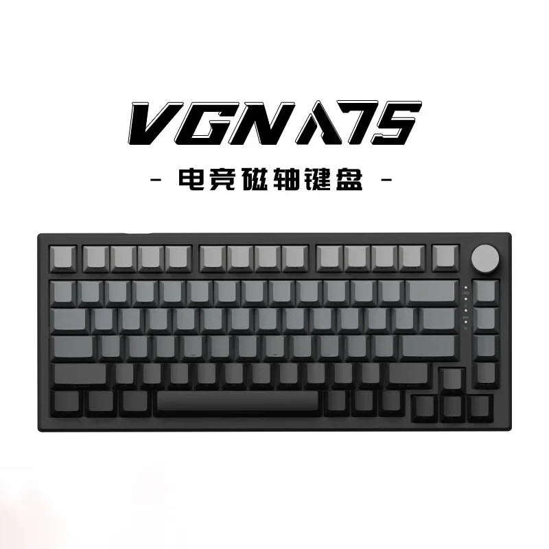 Vgn A75 Esports Magnetic Switch Mechanical Keyboard With Knob Wired Keyboard Keycaps PBT Hot Swap Custom Keyboard For Win/Mac