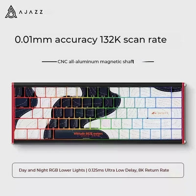 AJAZZ ALUX68 Magnetic Switch Mechanical Keyboard Aluminum Alloy Wired 8K Hot Swap RGB Low Latency RT Custom Gaming Keyboard Gift