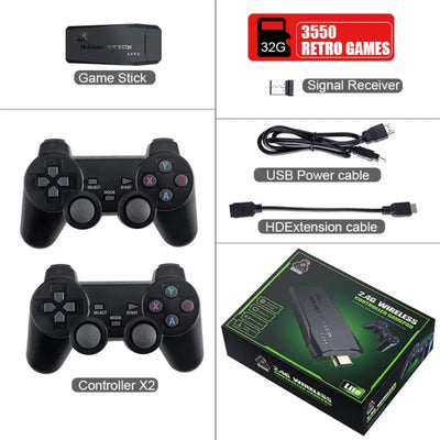 M8 Video Game Consoles 4K 2.4G Double Wireless 10000 Games 64G Retro Classic Gaming Gamepads TV Family Controller For PS1/GBA/MD