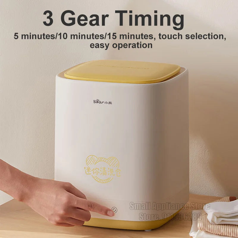 Bear 5L Washing Machine 3-speed Timing Portable Socks Underwear Multi-function Washing Machine Waterproof Household Appliances