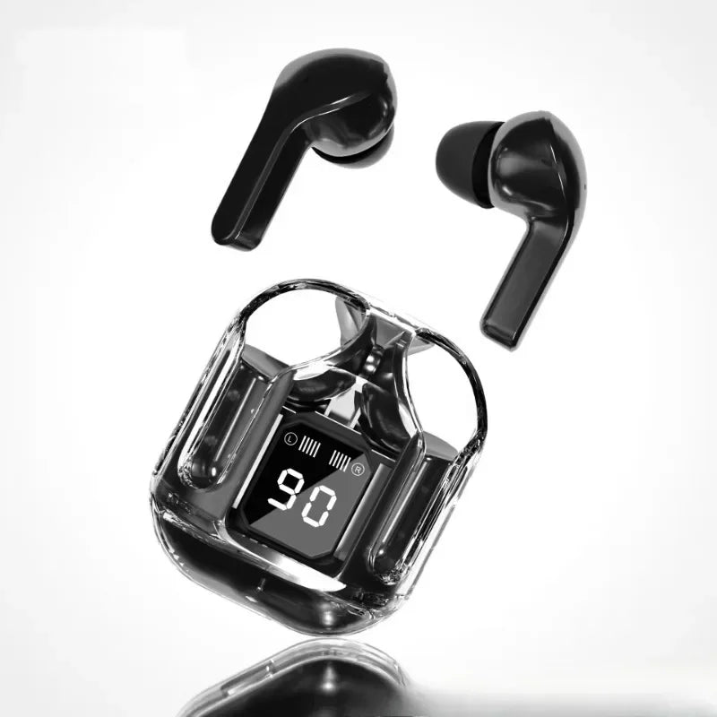 Air31 Wireless Bluetooth Earphone Transparent HIFl Headphones Digital Display Sports Gaming Noise cancelling headset For Phones