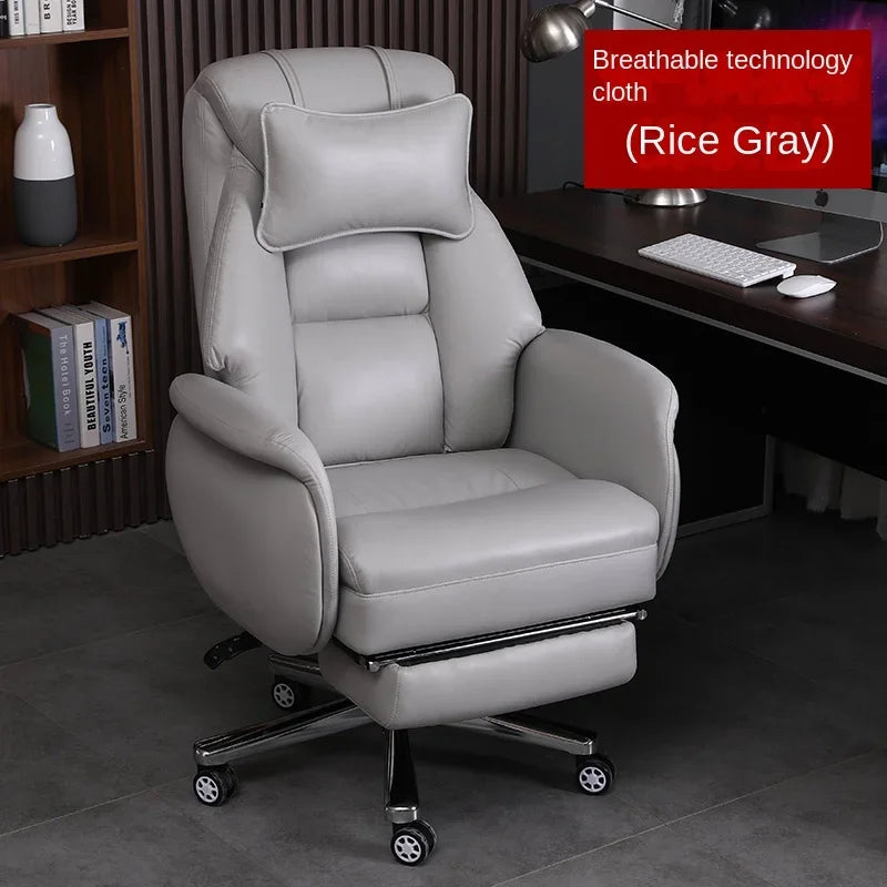 European Reclining Office Chairs Light Luxury Comfortable Lifting Boss Chair Home Office Computer Chairs Bedroom Gaming Chair A