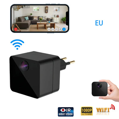 Mini Camera Clock Full HD 1080P Wireless Wifi Control IR Night Vision View DVR Camcorder Home Surveillance Monitor Video