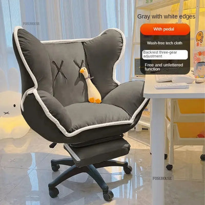 Modern Minimalist Gaming Chair for Household Bedroom Computer Chair Comfortable Sitting Leisure Backrest Reclining Office Chair