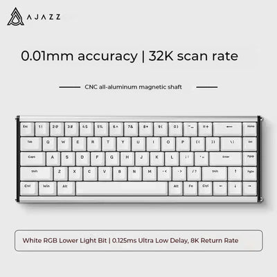 AJAZZ ALUX68 Magnetic Switch Mechanical Keyboard Aluminum Alloy Wired 8K Hot Swap RGB Low Latency RT Custom Gaming Keyboard Gift