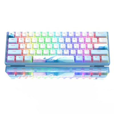 Womier WK61 61 Keys Hot-Swappable Purple Creamy Theme Mechanical Keyboard 60% Custom RGB Wired Gaming Keyboard for Win Mac