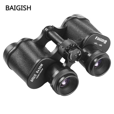 Baigish 8x30 Binoculars Russian Military Telescope Long Range Night Vision Scope Binoculares Astronomic Professional Telescopio