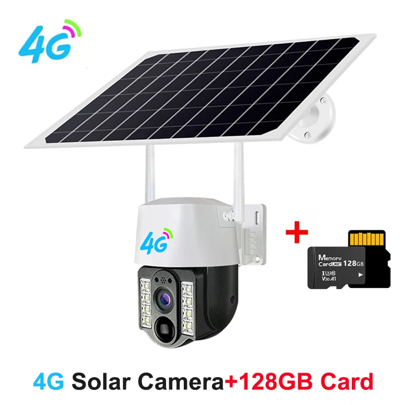 4G WiFi Camera Solar PIR Human Motion Detection Night Vision IP67 Waterproof Security Video IP Camara 2MP Outdoor CCTV Monitor