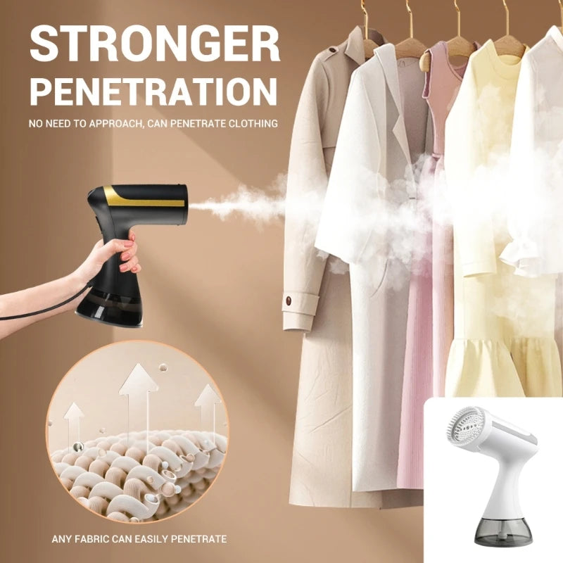 Garment Steamer Handheld Hanging Steam Cleaner 1500W Portable Fabric Wrinkles Remover Clothing Iron for Home Travel New Dropship