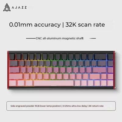 AJAZZ ALUX68 Magnetic Switch Mechanical Keyboard Aluminum Alloy Wired 8K Hot Swap RGB Low Latency RT Custom Gaming Keyboard Gift