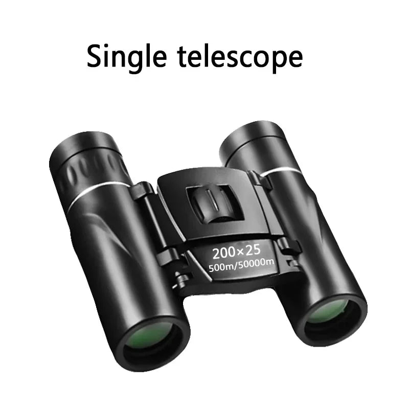 1PC Mini Portable Zoom HD 50000M Telescope Binoculars Powerful 200x25 Folding Long Range Low Light Night Vision Professional