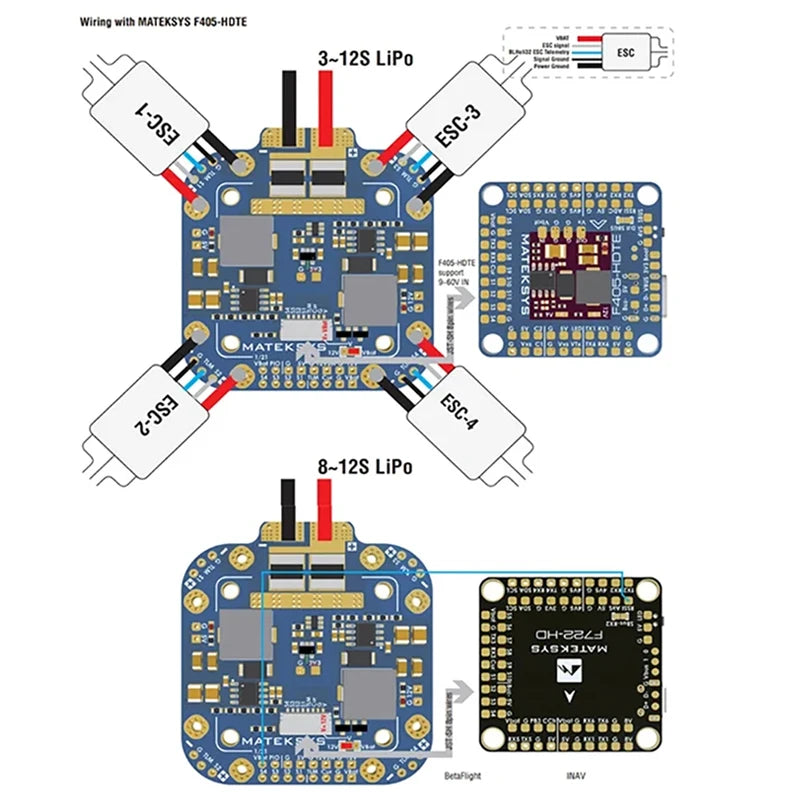 1/2PCS Mateksys FCHUB 12S V2 Distribution Board Hub Power PDB 5V&12V BEC Built-in Current Sensor For RC FPV Drone Multicopter