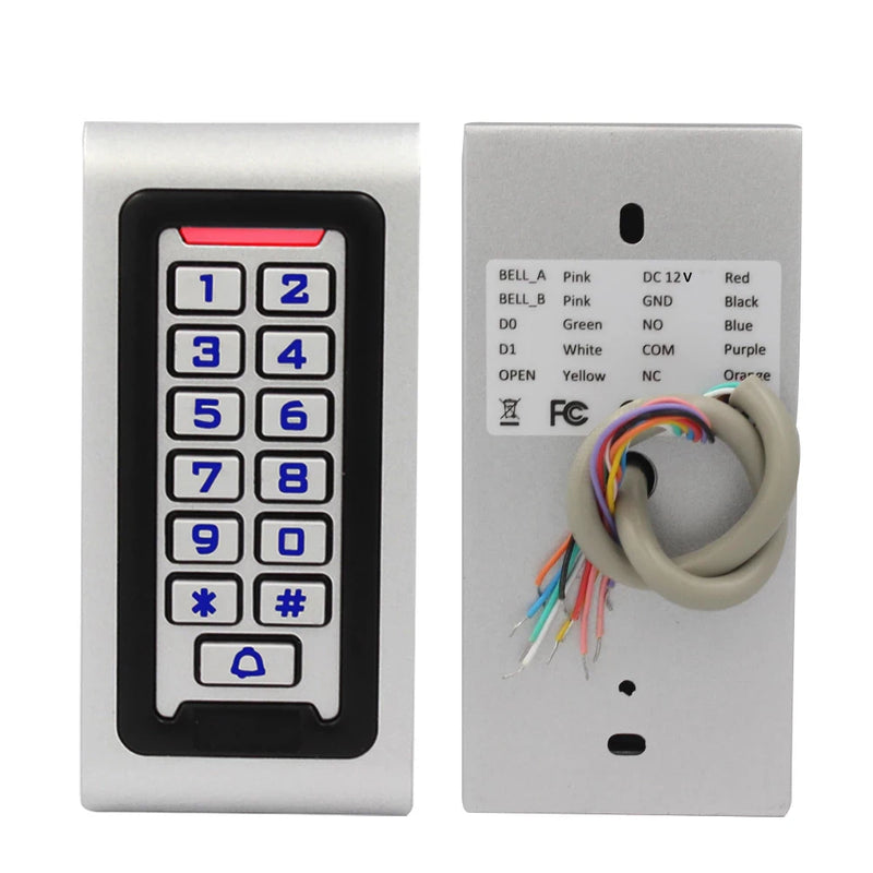 IP67 Waterproof Backlight RFID Door Access Control Reader Keypad 1000 Users Door Bell 125KHz DC 12V EM Card door opener