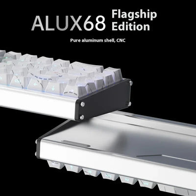 AJAZZ ALUX68 Magnetic Switch Mechanical Keyboard Aluminum Alloy Wired 8K Hot Swap RGB Low Latency RT Custom Gaming Keyboard Gift