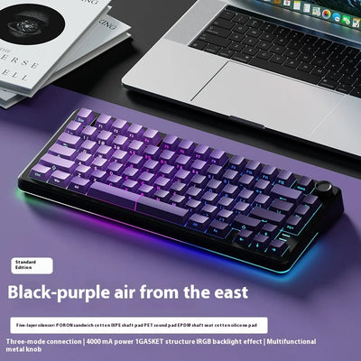 Weikav WK75 Mechanical Keyboard Tri Mode Wireless Keyboard Custom 4000mAh RGB Hot Swap With Screen Gaming Keyboard PC Accessory