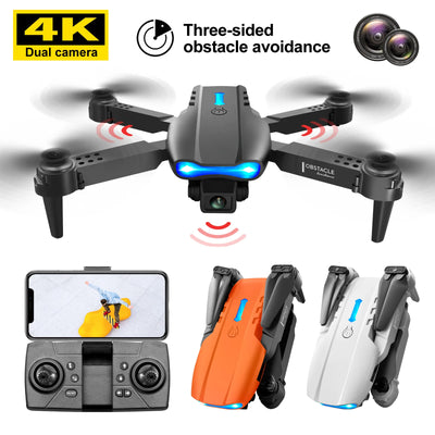 E88 Drone WiFi FPV RC Drones with Dual Pro 4K HD Camera Wide-Angle Remote Control Video Quadcopter Toy E88pro Drones E88