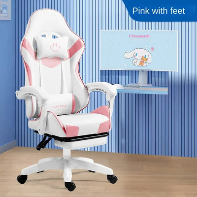 UVR Home Gaming Chair Female Anchor Live Broadcast Room Swivel Chair Ergonomic Backrest Chair Professional Computer Game Chair